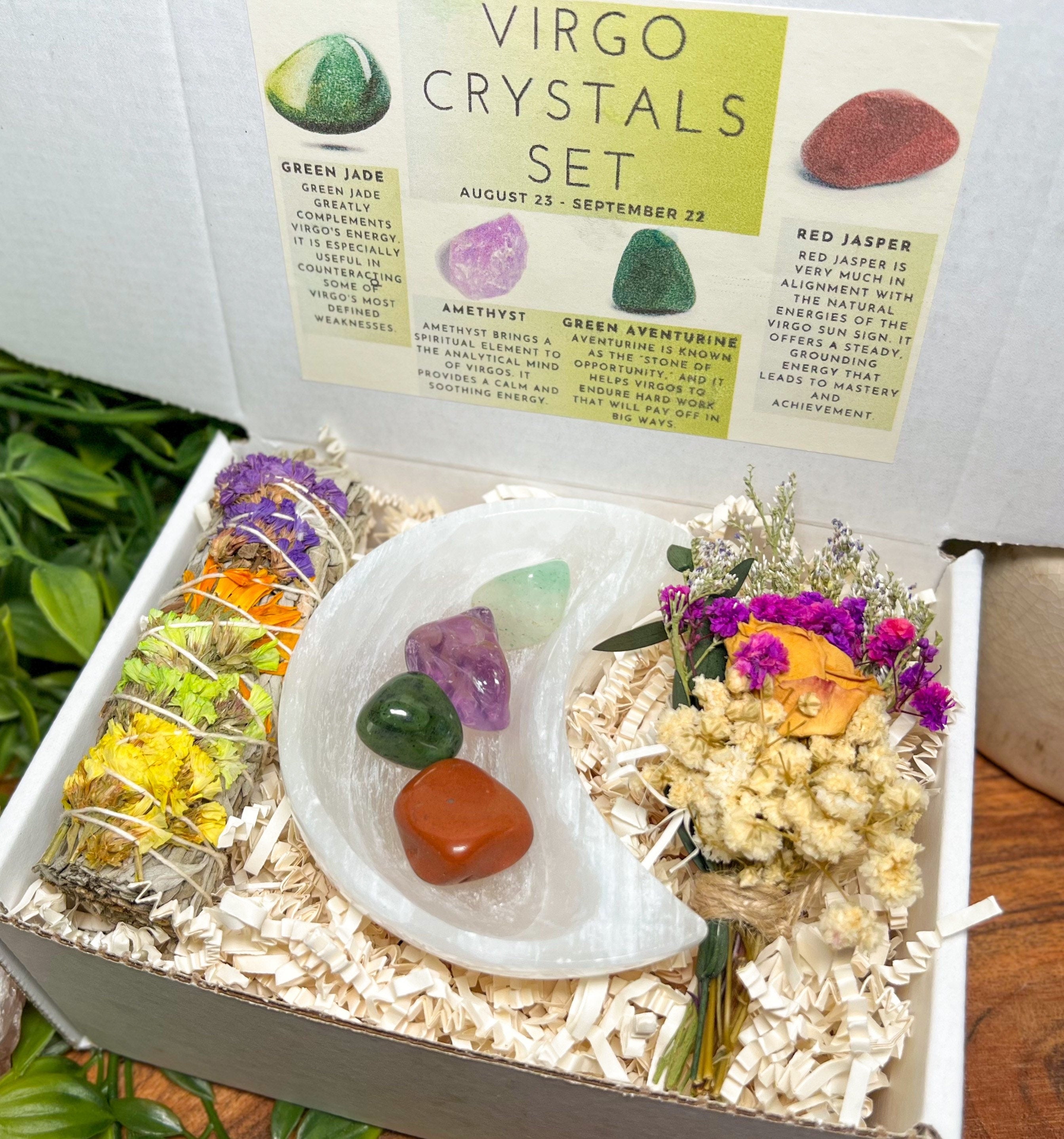 Virgo Crystals Gift Box, Virgo Stones, Virgo Gift Set